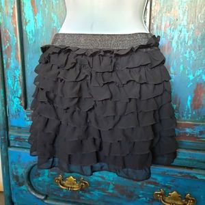 Black mini skirt